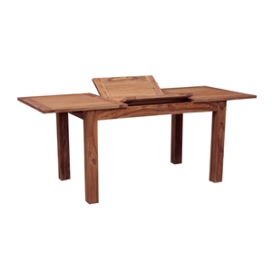Avalon Mid-Century Modern Sheesham Wood 52 Dining Table with Butterfly Extension
