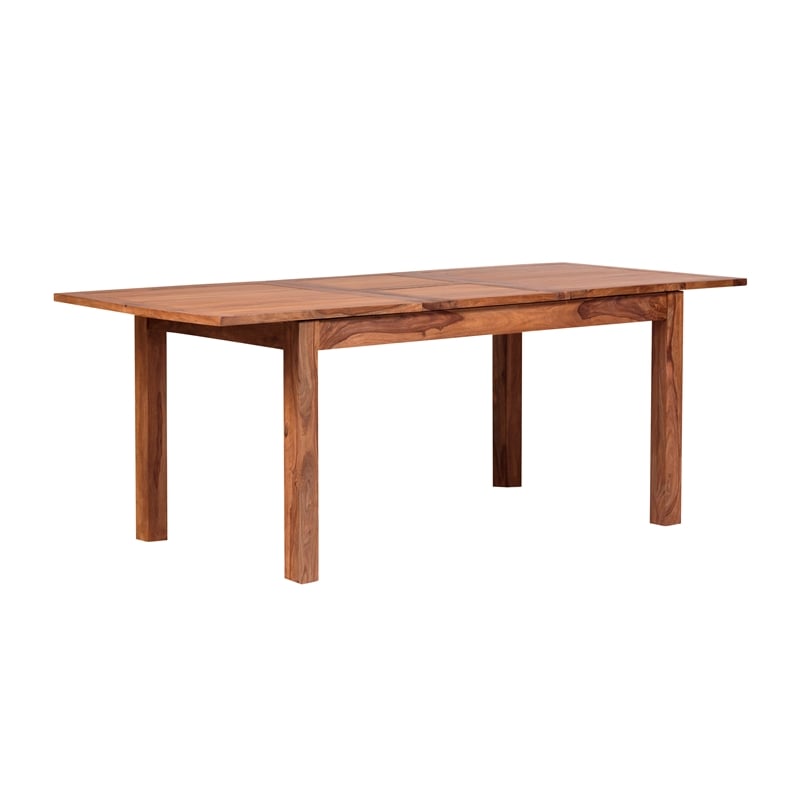 Avalon Mid-Century Modern Sheesham Wood 52 Dining Table with Butterfly Extension