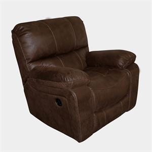 Corvallis Transitional Leather-Look Microfiber Recliner - Brown