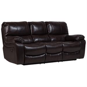 Corvallis Leather-Look Reclining Sofa
