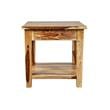 Sante Fe Solid Sheesham Wood End Table with Drawer