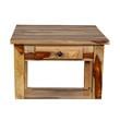 Sante Fe Solid Sheesham Wood End Table with Drawer