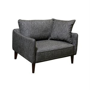 Lucien Modern Upholstered 1.5 Chair - Gray