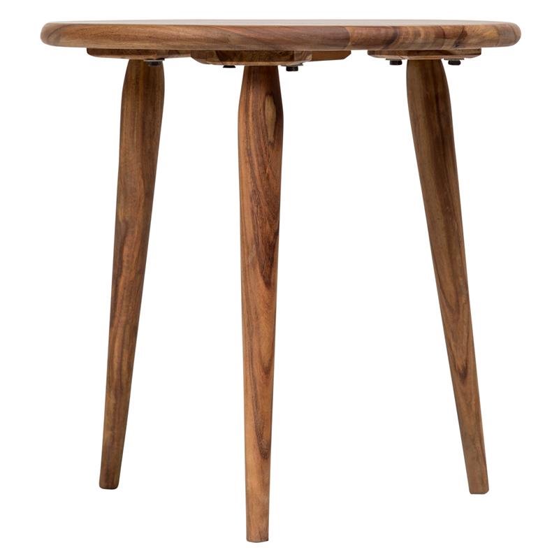 Avalon Mid Century Modern Sheesham Wood Round End Table Hc 4864
