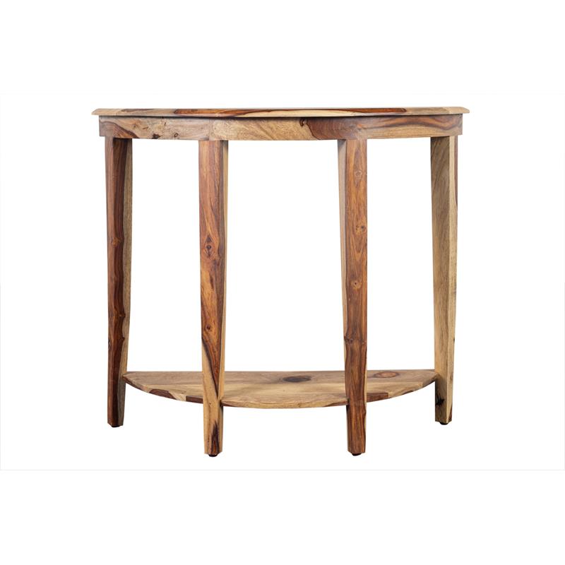 sheesham wood half round accent table hc48641967628