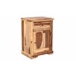 Hawthorne Collections Sante Fe 1-Drawer Solid Wood Nightstand with Door in Brown