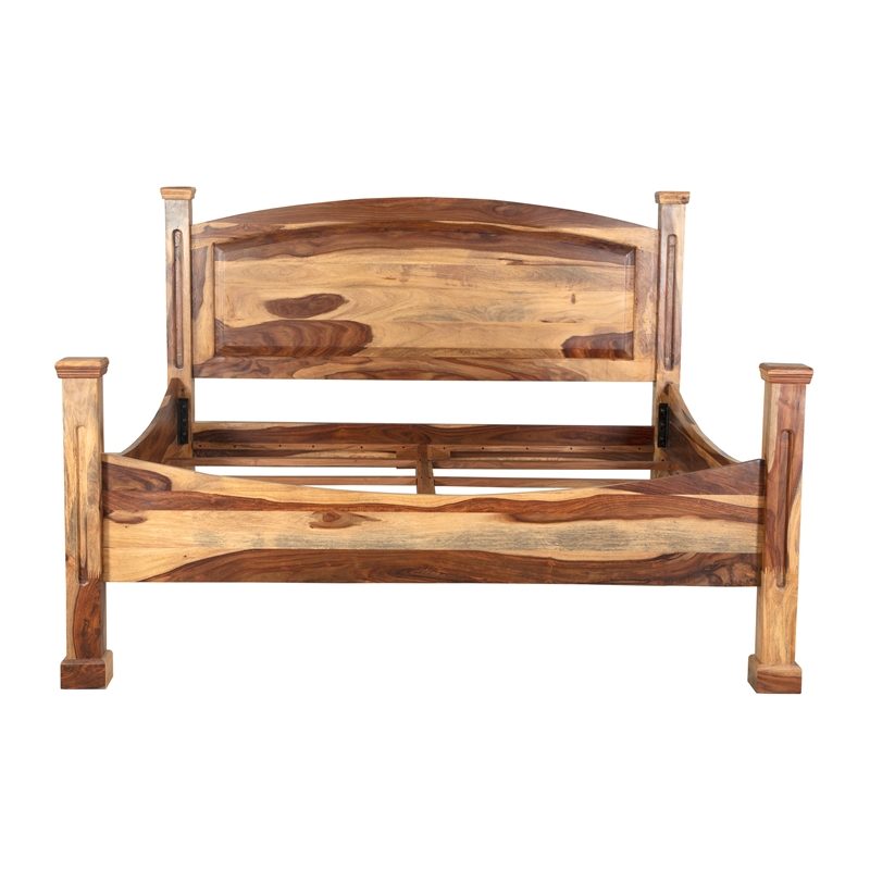 Hawthorne Collections Sante Fe Solid Wood Eastern King Size Bed in Natural