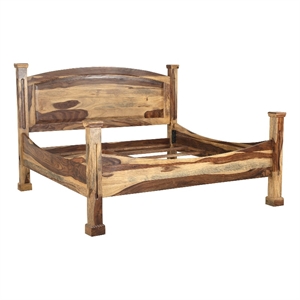 Hawthorne Collections Sante Fe Solid Wood Eastern King Size Bed in Natural