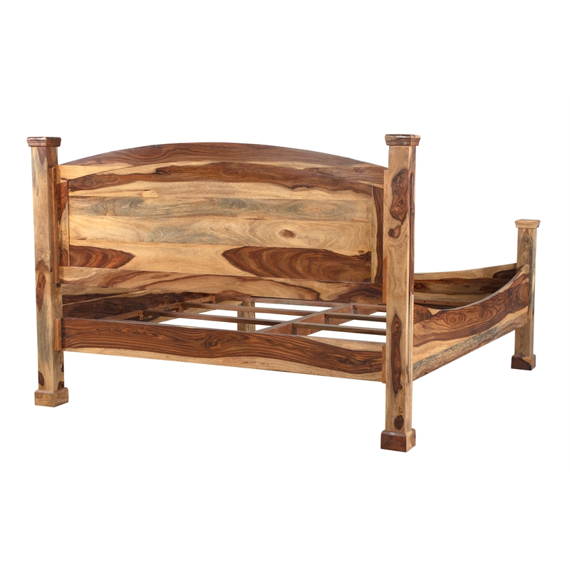 Hawthorne Collections Sante Fe Solid Wood Eastern King Size Bed in Natural