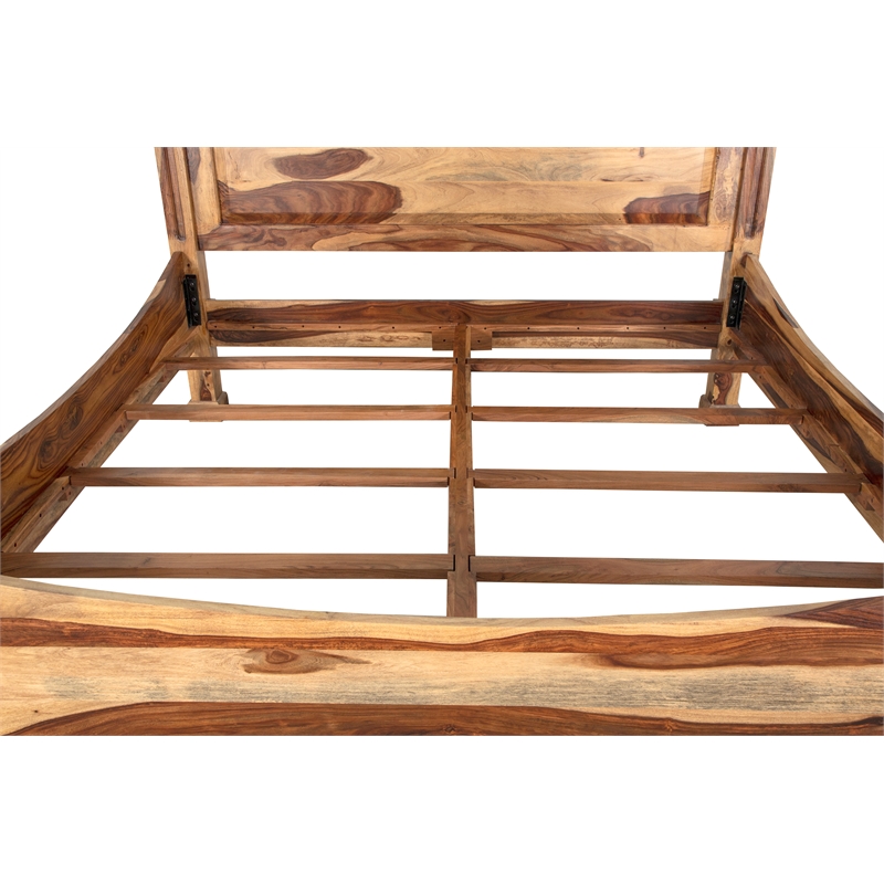 Hawthorne Collections Sante Fe Solid Wood Eastern King Size Bed in Natural