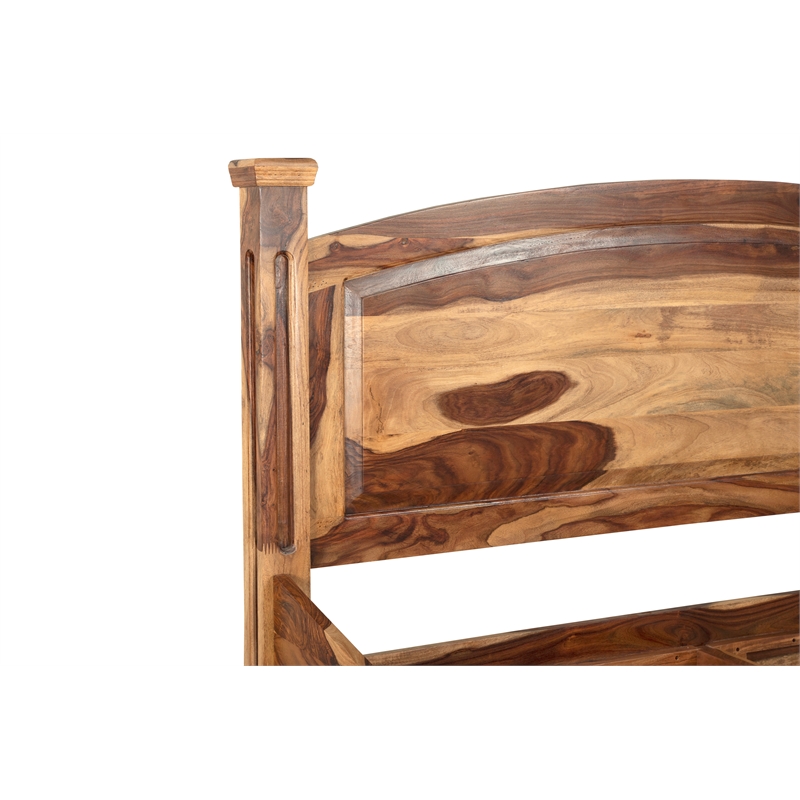 Hawthorne Collections Sante Fe Solid Wood Eastern King Size Bed in Natural