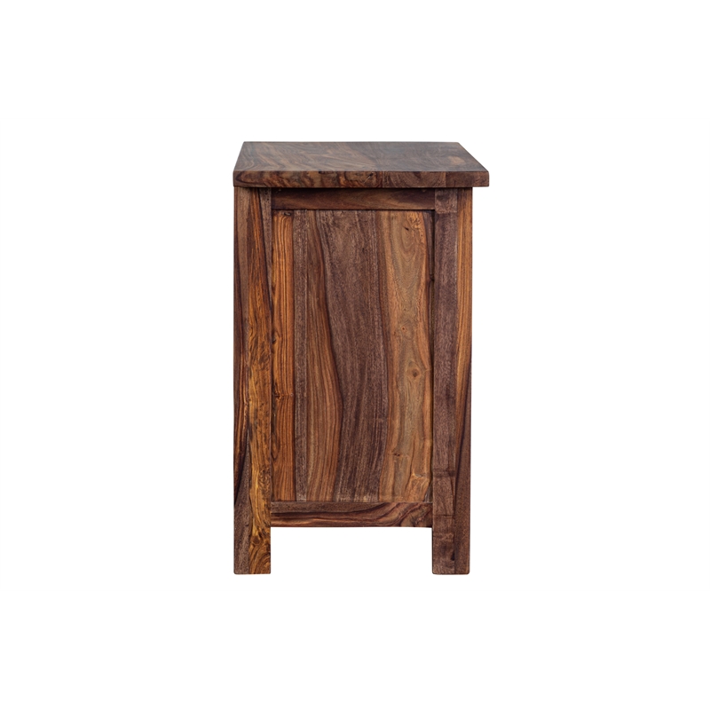 Missoula Solid Sheesham Wood 1 Drawer Nighstand in Harvest