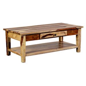 Sante Fe Solid Sheesham Wood Coffee Table w/ Drawer