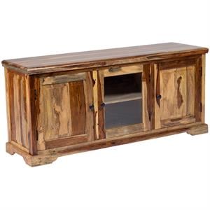 Hawthorne Collections Sante Fe Solid Wood TV Stand for TVs up to 64&quot in Brown
