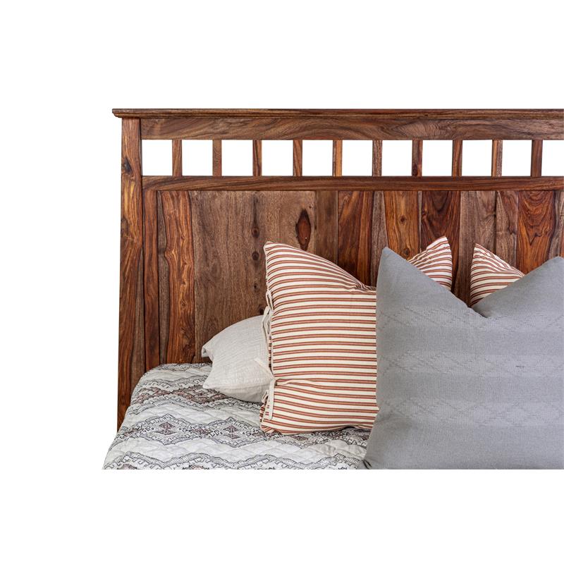 Solid Sheesham Wood King Bed - Harvest