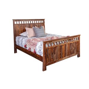 Solid Sheesham Wood King Bed - Harvest