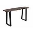 Hawthorne Collections Helena Live Edge Solid Sheesham Wood Console Table - Gray