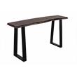 Hawthorne Collections Helena Live Edge Solid Sheesham Wood Console Table - Gray