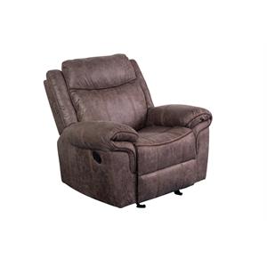Hawthorne Collections Carrizo Contemporary Recliner - Brown