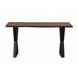 Hawthorne Collections Helena Live Edge Solid Sheesham Wood Console Table - Brown