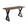 Hawthorne Collections Helena Live Edge Solid Sheesham Wood Console Table - Brown