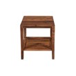 Hawthorne Collections Modern Wood End Table in Natural Honey Brown