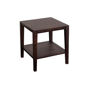 Hawthorne Collections Solid Sheesham Wood End Table - Gray