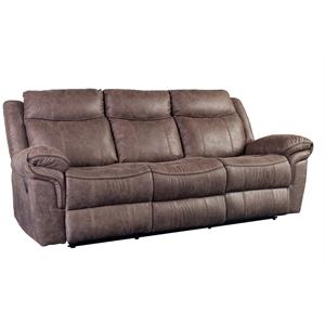 Hawthorne Collections Carrizo Reclining Sofa - Brown