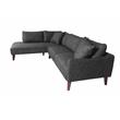 Hawthorne Collections Lucien Mid-Century Modern Sectional - Gray