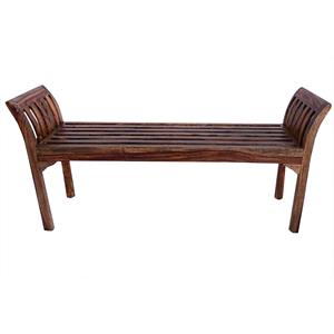 Hawthorne Collections Sheesham Accents Solid Sheesham Wood Dining Bench - Brown