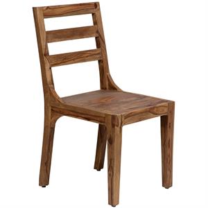 Hawthorne Collections Avalon Solid Sheesham Wood Dining Chair - Brown