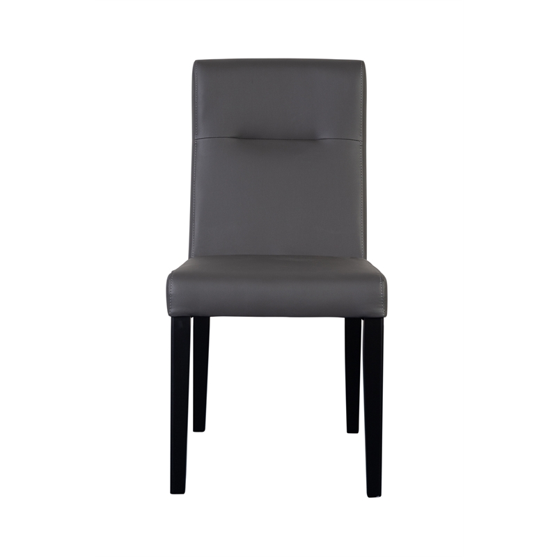 Hawthorne Collections Verona Contemporary Dining Chair in Gray (Set of 2)