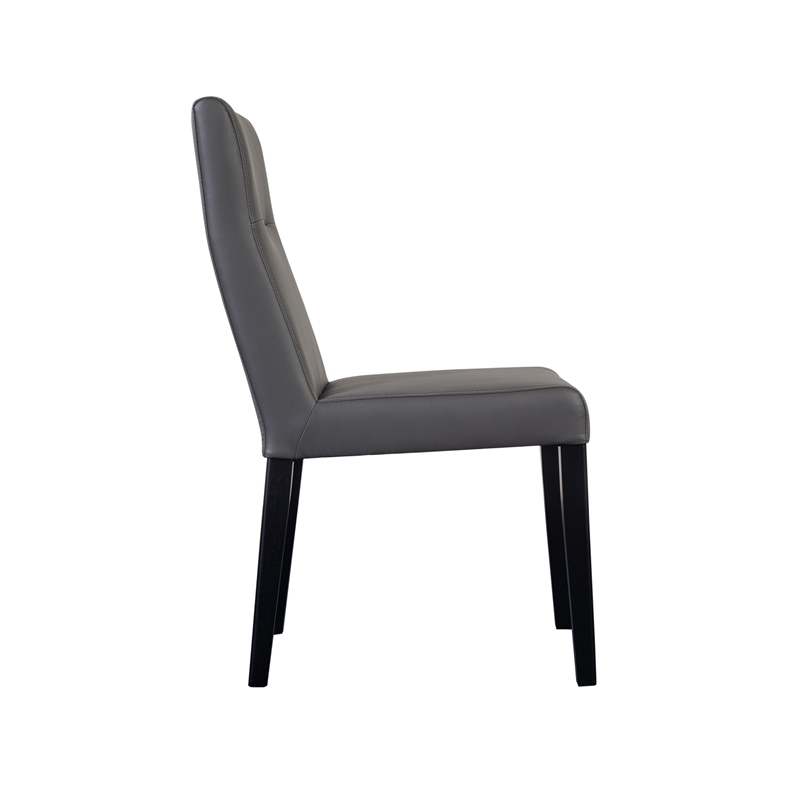 Hawthorne Collections Verona Contemporary Dining Chair in Gray (Set of 2)