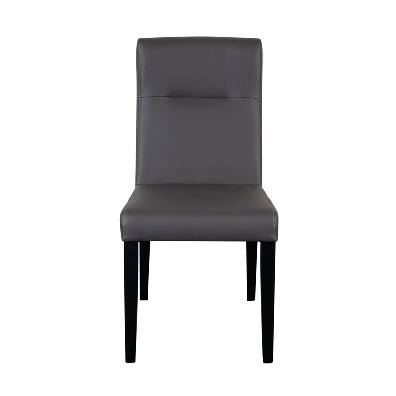 Hawthorne Collections Verona Contemporary Dining Chair in Gray (Set of 2)