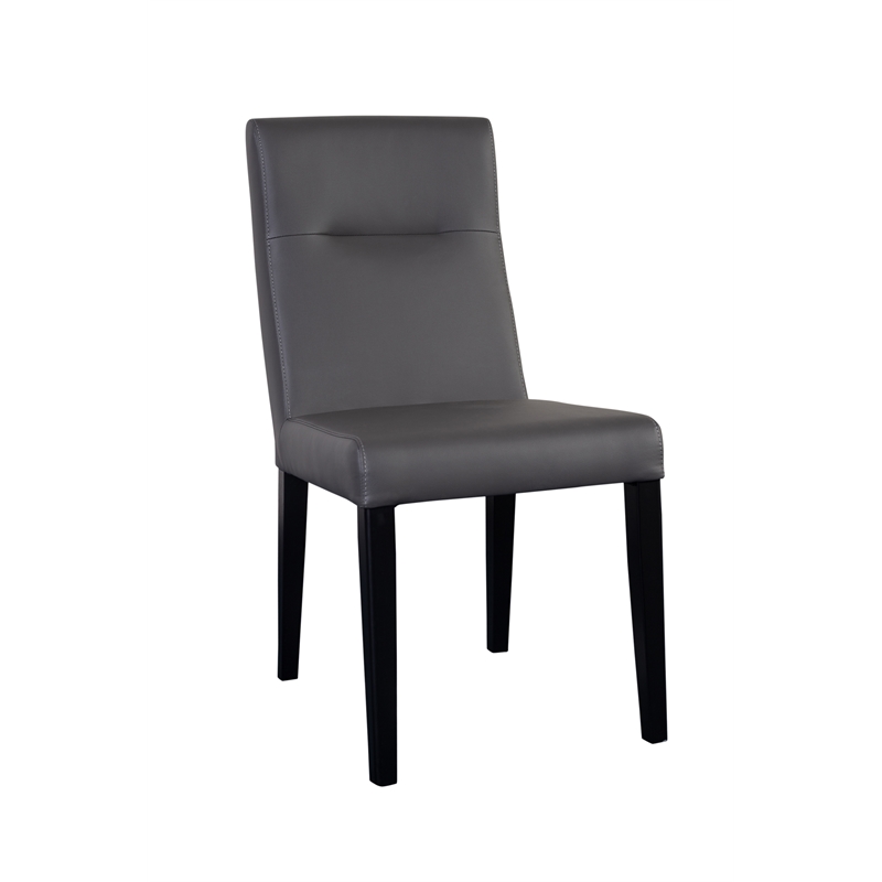 Hawthorne Collections Verona Contemporary Dining Chair in Gray (Set of 2)