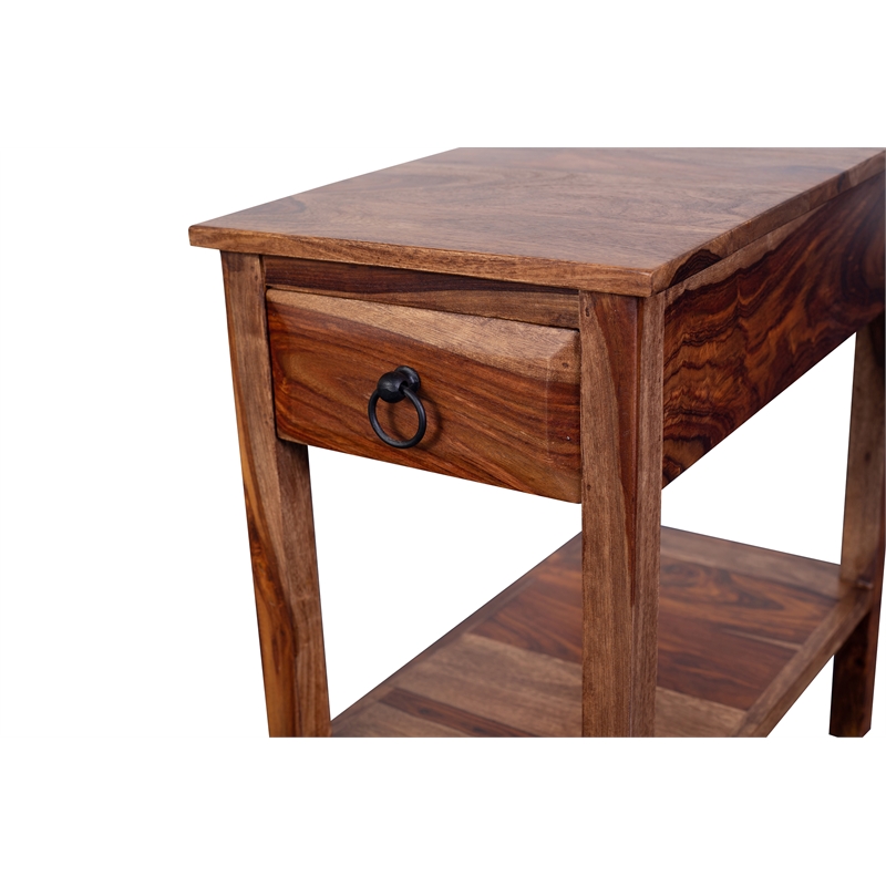 Hawthorne Collections Sheesham Accents Solid Sheesham Wood End Table