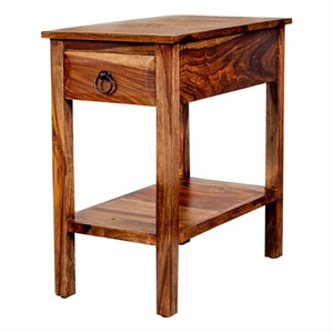 Hawthorne Collections Sheesham Accents Solid Sheesham Wood End Table - Brown