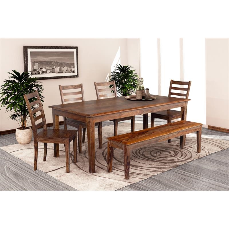 Hawthorne Collections Sante Fe Wood Ladderback Dining Chair in Brown (Set of 2)