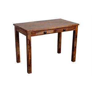 Hawthorne Collections Sheesham Accents Solid Sheesham Wood Desk - Brown