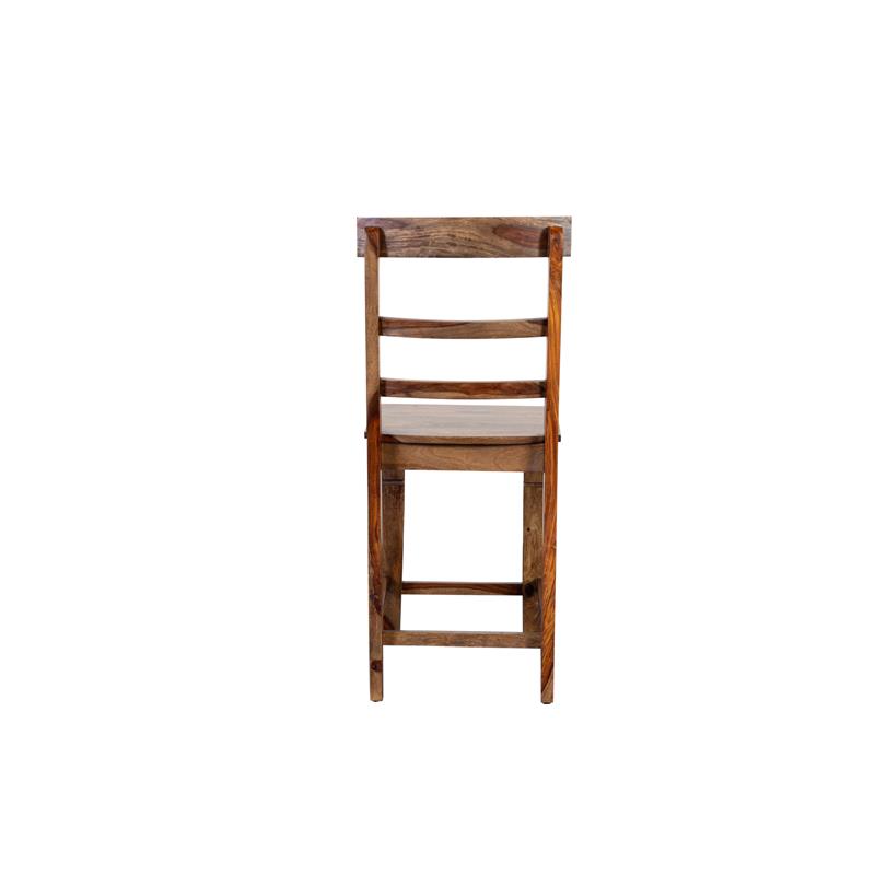 Hawthorne Collections Sante Fe Sheesham Wood Counter Chair in Brown (Set of 2)