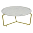 Hawthorne Collections Marais Marble Coffee Table - Gold