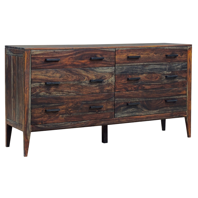 Hawthorne Collections Fall River Solid Sheesham Wood Dresser - Brown