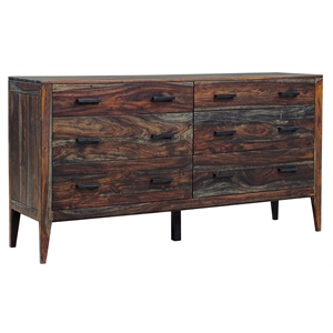 Hawthorne Collections Fall River Solid Sheesham Wood Dresser - Brown