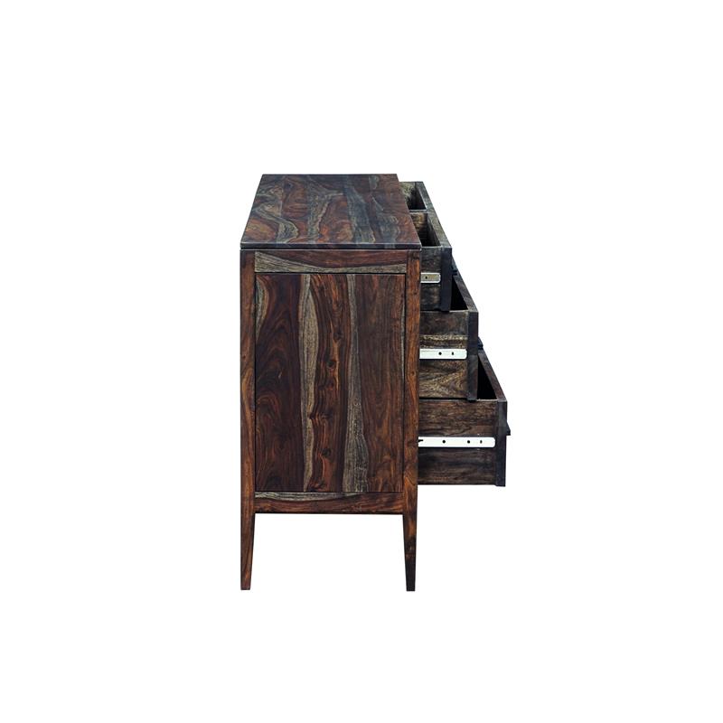 Hawthorne Collections Fall River Solid Sheesham Wood Dresser - Brown