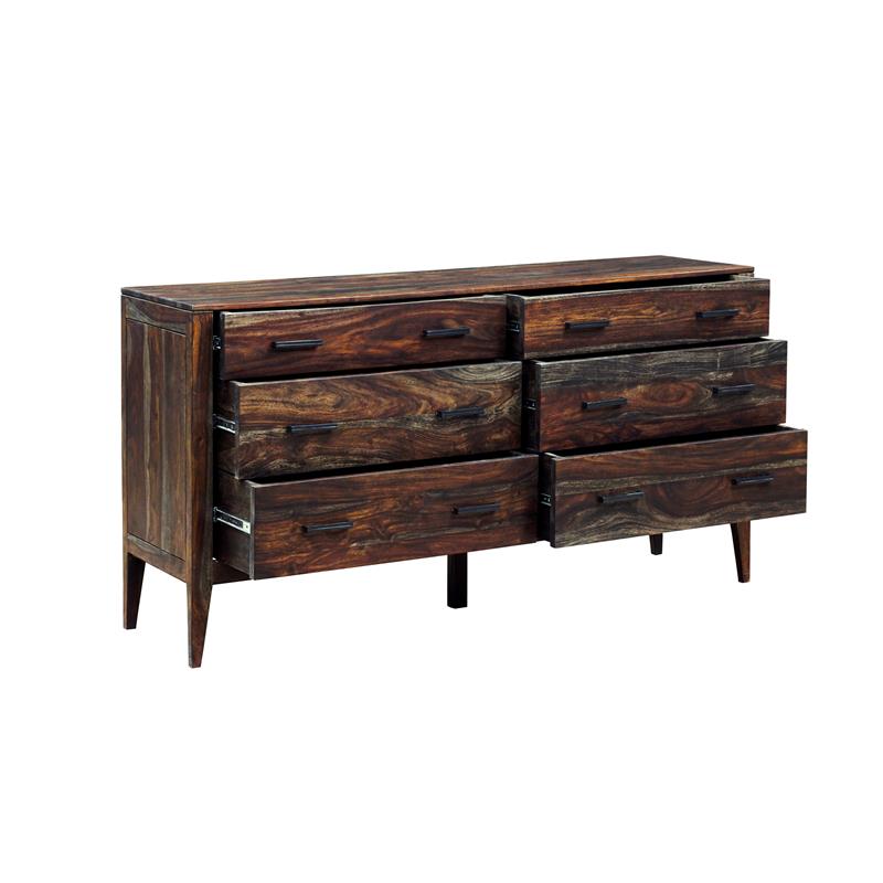 Hawthorne Collections Fall River Solid Sheesham Wood Dresser - Brown