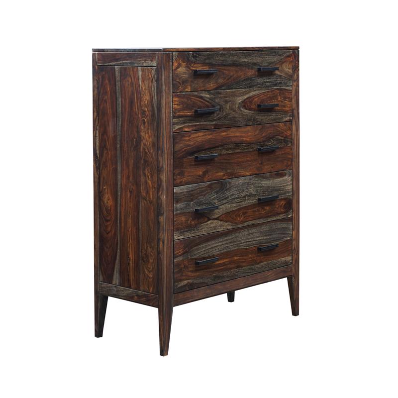 Hawthorne Collections Fall River Solid Sheesham Wood Chest - Brown