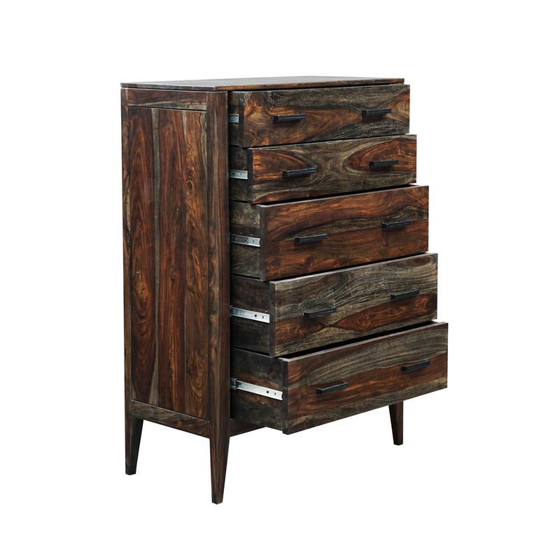 Hawthorne Collections Fall River Solid Sheesham Wood Chest - Brown
