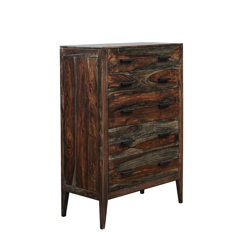 Hawthorne Collections Fall River Solid Sheesham Wood Chest - Brown