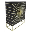 Hawthorne Collections Blaze Solid Wood Cabinet - Black