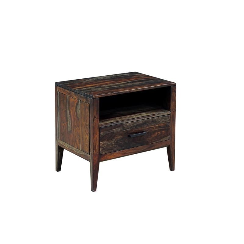 Hawthorne Collections Fall River Solid Sheesham Wood Nightstand - Brown